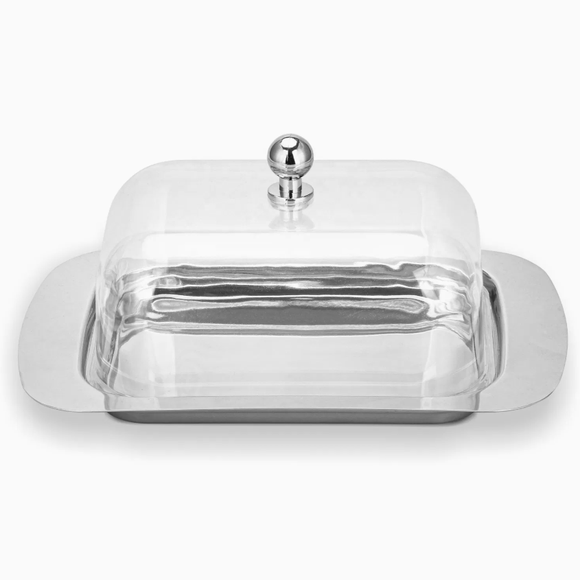 Stainless Steel Butter Dish with Lid – Kitchen & Dessert Serving Storage Container