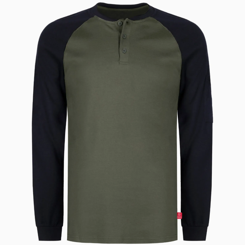NFPA 2112 Flame-Resistant Henley Shirt for Oil & Gas Workwear