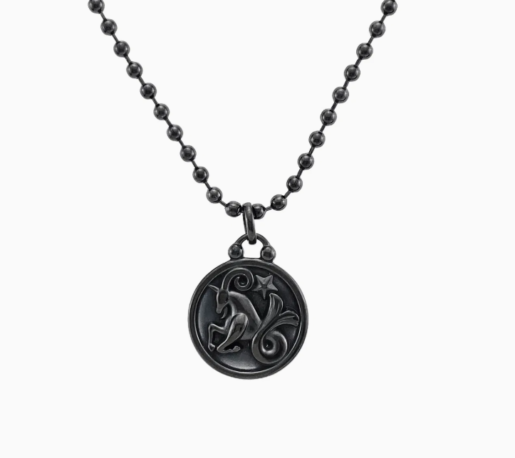 Capricorn Constellation Pendant Necklace – Stainless Steel Zodiac Jewelry for Women's Day Gift