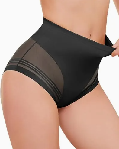 Women's High-Waist Control Shapewear – Lace-Trimmed Tummy Control Underwear