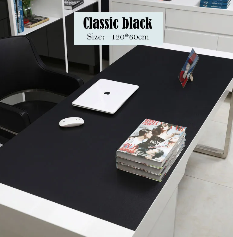 PU Leather Desk Mat – Square Easy-Clean Office Desk Pad & Mouse Mat