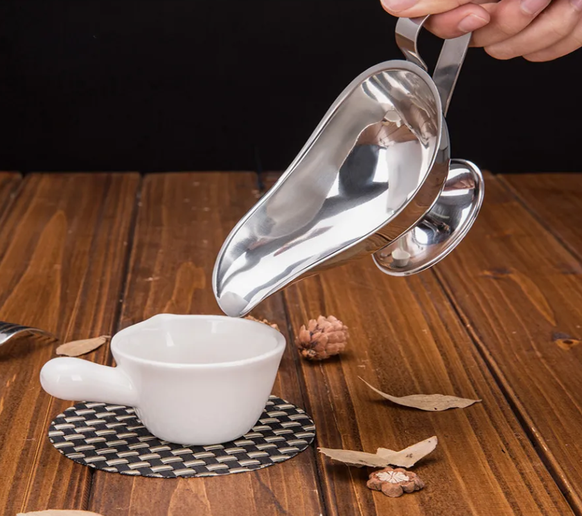 Stainless Steel Sauce & Gravy Boat – Condiment Serving Container for Restaurants & Buffets