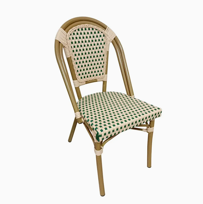 Metal Frame Patio Rattan Woven Bistro Chair & Table Set – Garden & Outdoor Furniture
