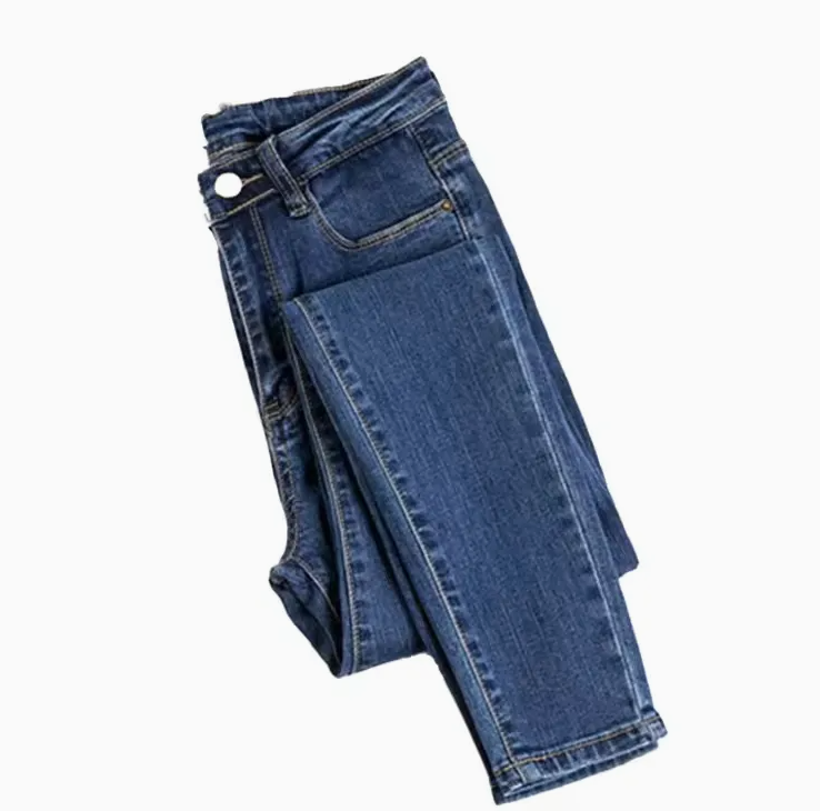 Women's High-Waisted Stretch Wide-Leg Jeans – Ripped, Breathable & Eco-Friendly Denim Pants