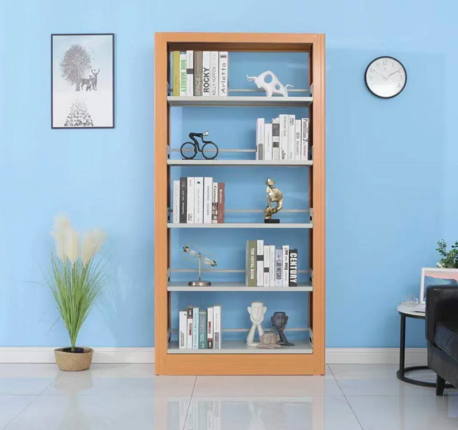 Single-Sided Metal Bookshelf – School, Office & Library Book Storage Rack