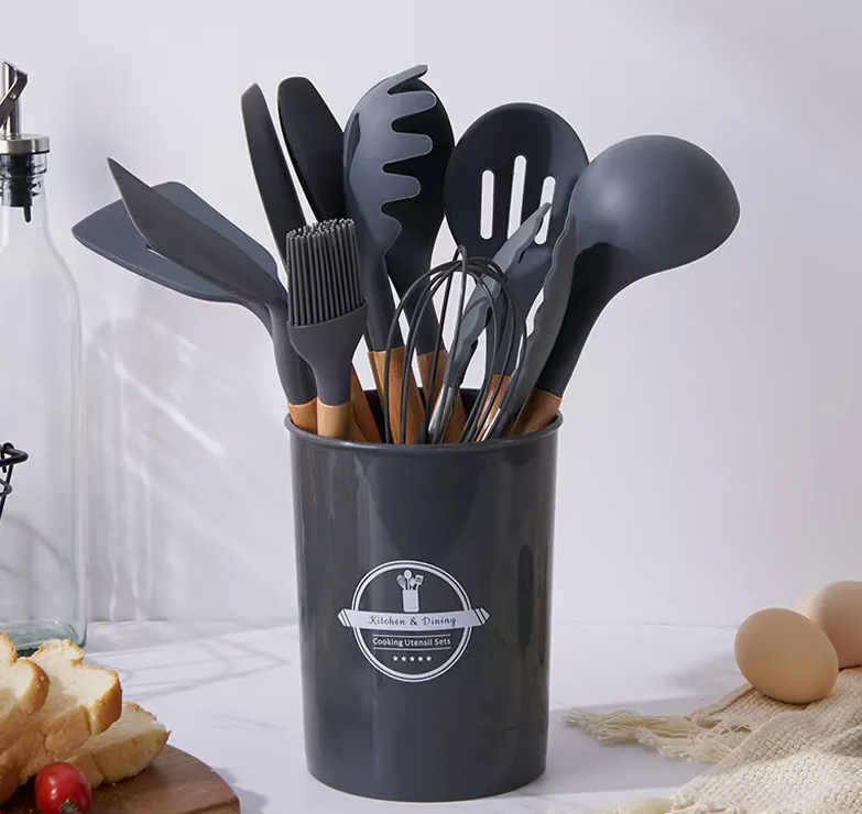 12-Piece Silicone Kitchen Utensil Set – Heat-Resistant Cooking Tools & Kitchenware