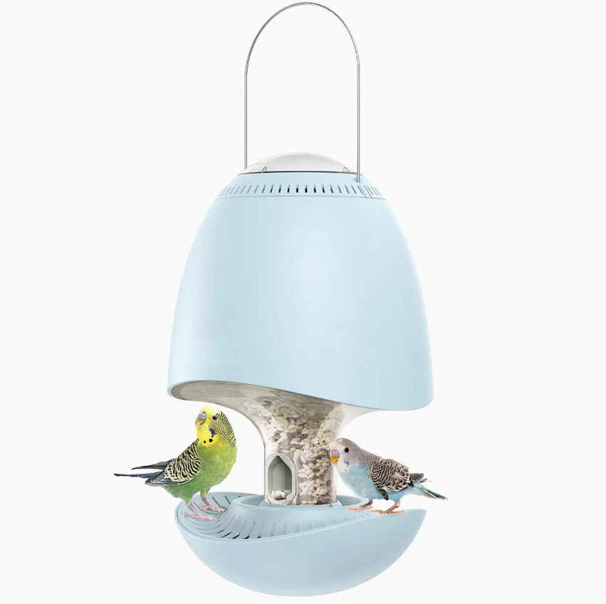 Intelligent All-in-One Bird Feeder – One-Button Recording & Anti-Spill Design