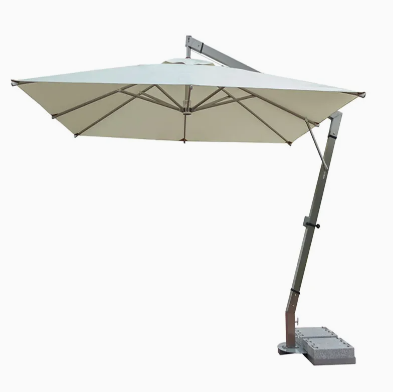Large White Outdoor Patio Parasol – Commercial Garden & Restaurant Sun Umbrella