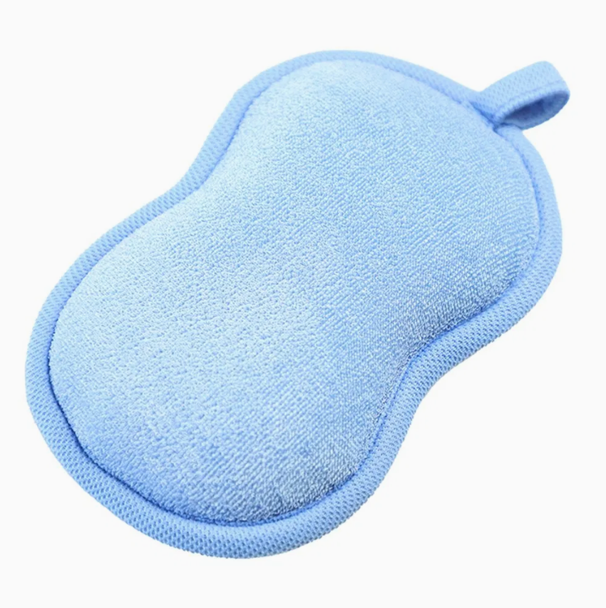 Bamboo Bath Brush & Sponge Set – Gentle Exfoliating Shower Scrubbers for Kids & Adults